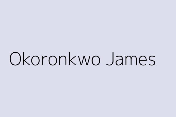 Okoronkwo James 